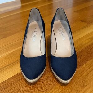 Viscata Women's Navy Wedge Espadrilles size 40EU/9US